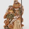 Natività in tessuto e paglia H 36cm-0