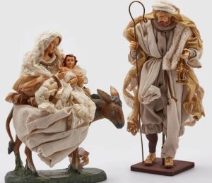 Natività 2 statuette con mulo h36 cm-0