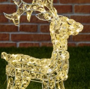 Renna Natalizia luminosa 100 led H 70 cm-4290