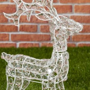 Renna Natalizia luminosa 100 led H 70 cm-4293